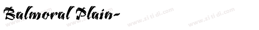 Balmoral Plain字体转换